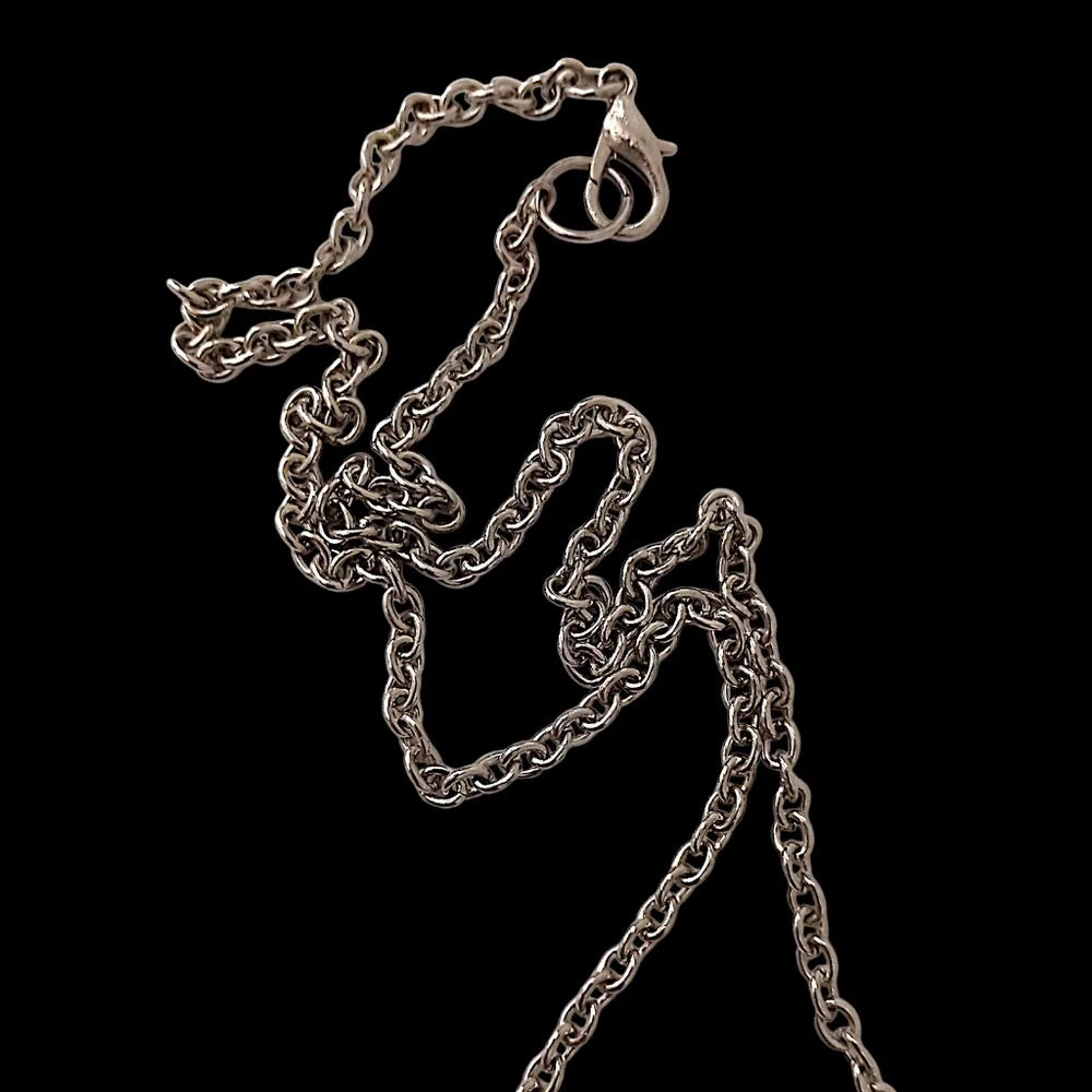 Y Drop Beaded Tassel Chain Necklace Bohemian‎ Western Witchy Silver Tone Gypsy